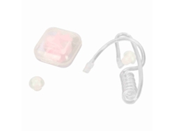 Tubo Acústico Universal En Espiral Con Almohadillas De Silicona Para Auriculares De Radio Walkie-talkie - Rosa