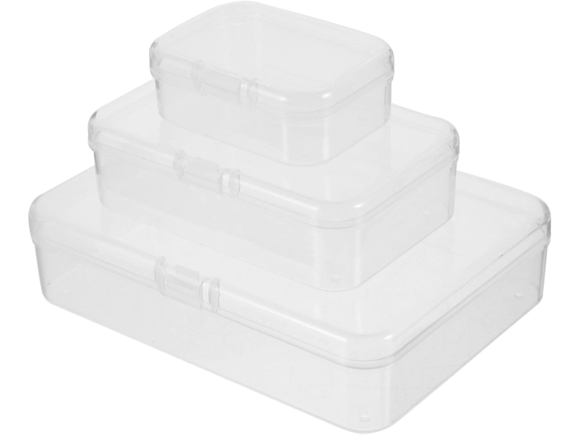 Juego De 28 Cajas De Plástico Transparente Para Guardar Cuentas Con Tapas Abatibles.