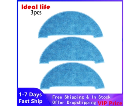 3 piezas de paño de mopa, paños de limpieza, fregona para Ilife V8 V8S X750 A7 X800 X785, repuestos de almohadillas de limpieza para aspiradora lim...