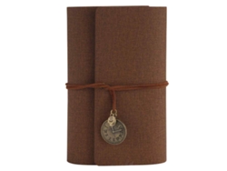 Cuaderno de cuero sintético con elementos de reloj de bolsillo retro y hebilla, interior reemplazable para escribir en Kofihety