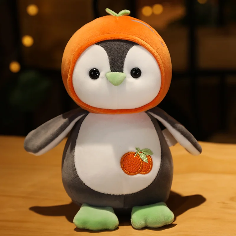 (naranja, 38-40 Cm) Peluche De Pingüino De Dibujos Animados, Lindo Y Suave