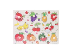 Dan26-rompecabezas De Madera Con Mango Para Niños Juguete Educativo De Aprendizaje Cognitivo (frutas)