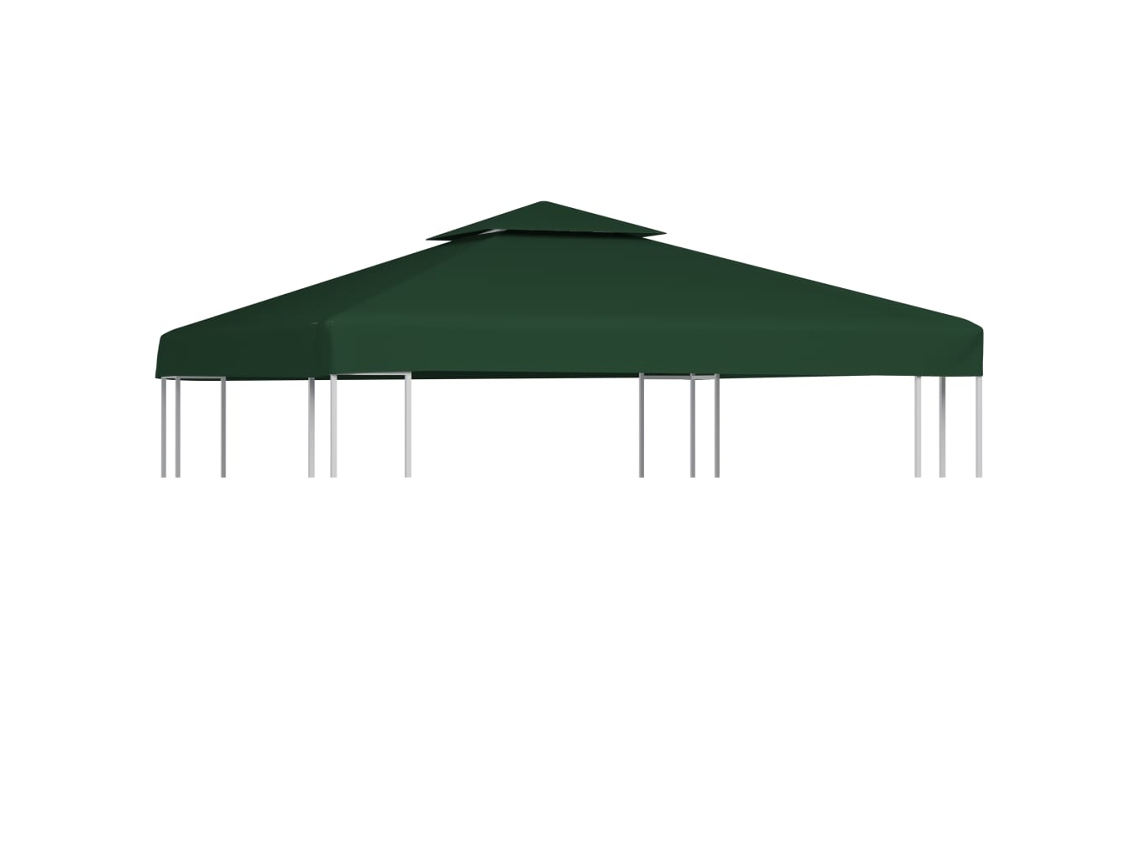 Cubierta De Repuesto De Cenador 310 G/m² Verde 3x3 M