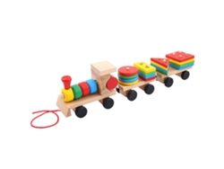 Bj-brinquedo Educativo De Madeira Para Bebês E Crianças Trem Caminhão Blocos De Formas Para Montar Desenvolvimento Precoce