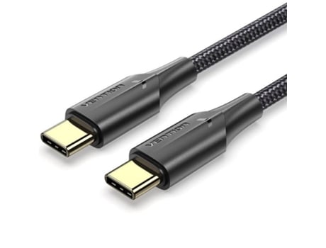 Cable Usb 2.0 Tipo-C 3A VENTION Taubh/ Usb Tipo-C Macho Usb Tipo-C Macho/ 2M/ Negro