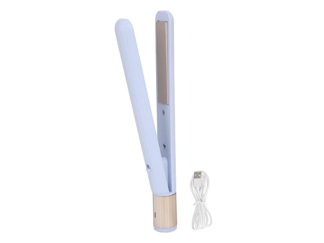 Mini chapinha de cabelo 2 em 1 USB 2026 com temperatura ajustável, pequena e portátil, ideal para viagens. Roxa