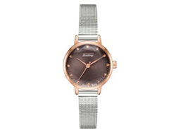Reloj De Pulsera De Cuarzo Sencillo Y Elegante Para Mujer, Ideal Para El Tiempo Libre, Color Marrón.