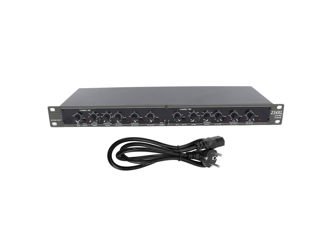 Crossover Profesional Estéreo 234xl De 2/3 Vías Y Mono De 4 Vías Con Conector Xlr Para Presentaciones En Exteriores Con Enchufe De La Ue