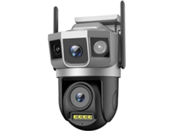 Cámara De Seguridad Ip Wi-fi De 4 Mp Con Doble Lente, Triple Pantalla Y Seguimiento.