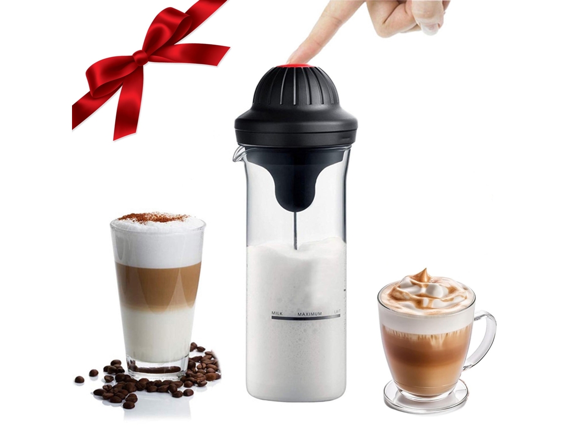 Espumador de leche, cafetera eléctrica, ideal para lattes, capuchinos, chocolate caliente y huevos cocidos.