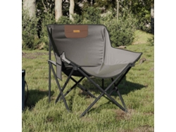 Sillas de camping plegables DKD Home Decor de 2 piezas con bolsillos en gris