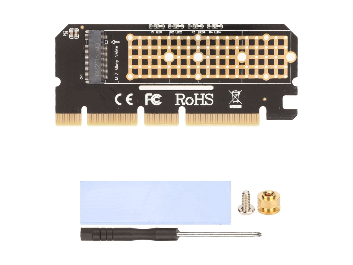 Tarjeta Adaptadora M.2 Nvme Ssd A Pcie3.0x16 Con Disipador De Calor Expansión Nvme