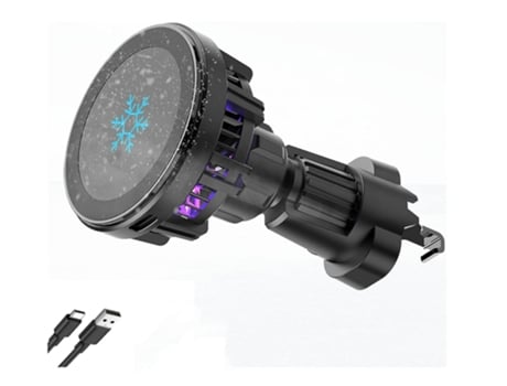 Cargador Compatible Coche Magsafe Inalámbrico Refrigeración Hielo BISBISOUS Negro
