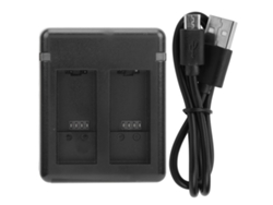 Cargador de batería para cámara de doble puerto, cargador de batería para GoPro 9, doble canal, dos entradas.
