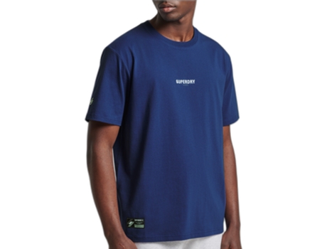 Camiseta para Hombre SUPERDRY (XS - Algodón - Azul)