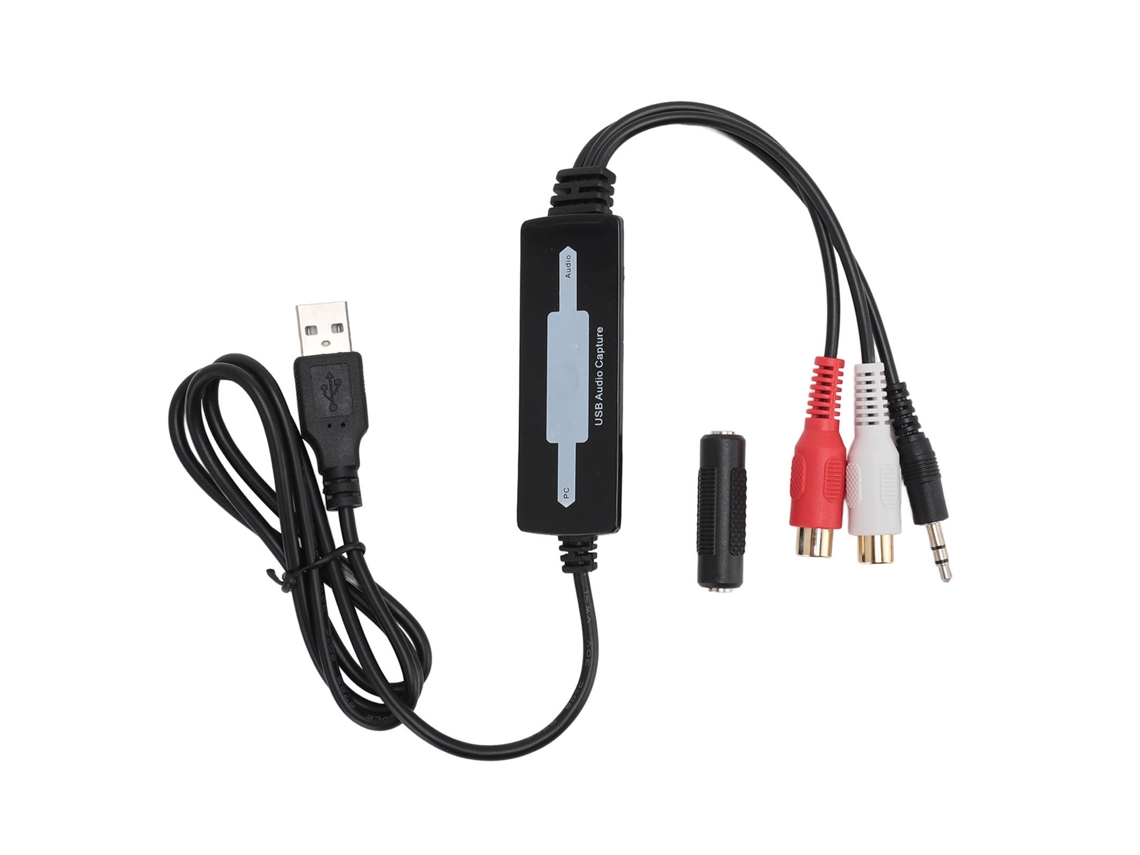 Adaptador De Captura De Audio Usb 2.0 Con Entrada De 3,5 Mm Para Convertir Cintas De Casete A Mp3 Para Win7/8/10 Y Os X