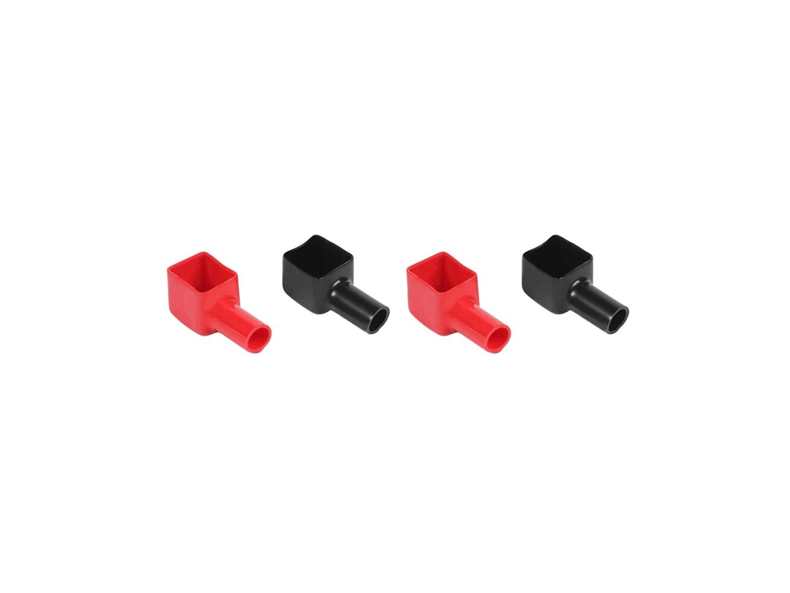 2 Pares De Tapas Aislantes Rojas Y Negras Para Terminales De Batería De Coche (positivo Y Negativo) Que Evitan Que Los Álcalis Se Filtren Hacia El E