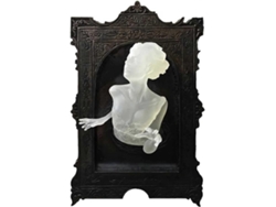 Rebe-decoración De Espejo Con Fantasma Luminoso, Estatua De Resina, Decoración De Halloween, Casa Embrujada Mujer