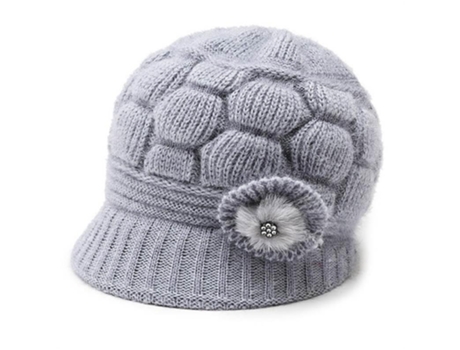 Gorro De Punto Cálido Con Ala - Gorro De Punto Farol - Gris Gorro De Punto Cálido Con Ala - Gorro De Punto Farol - Gris JEIIBRZUI