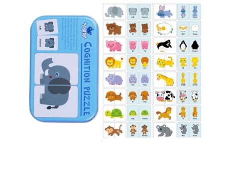 Juego de Cartas de Rompecabezas Cognitivo - Juego de Emparejamiento de Parejas Animal-193