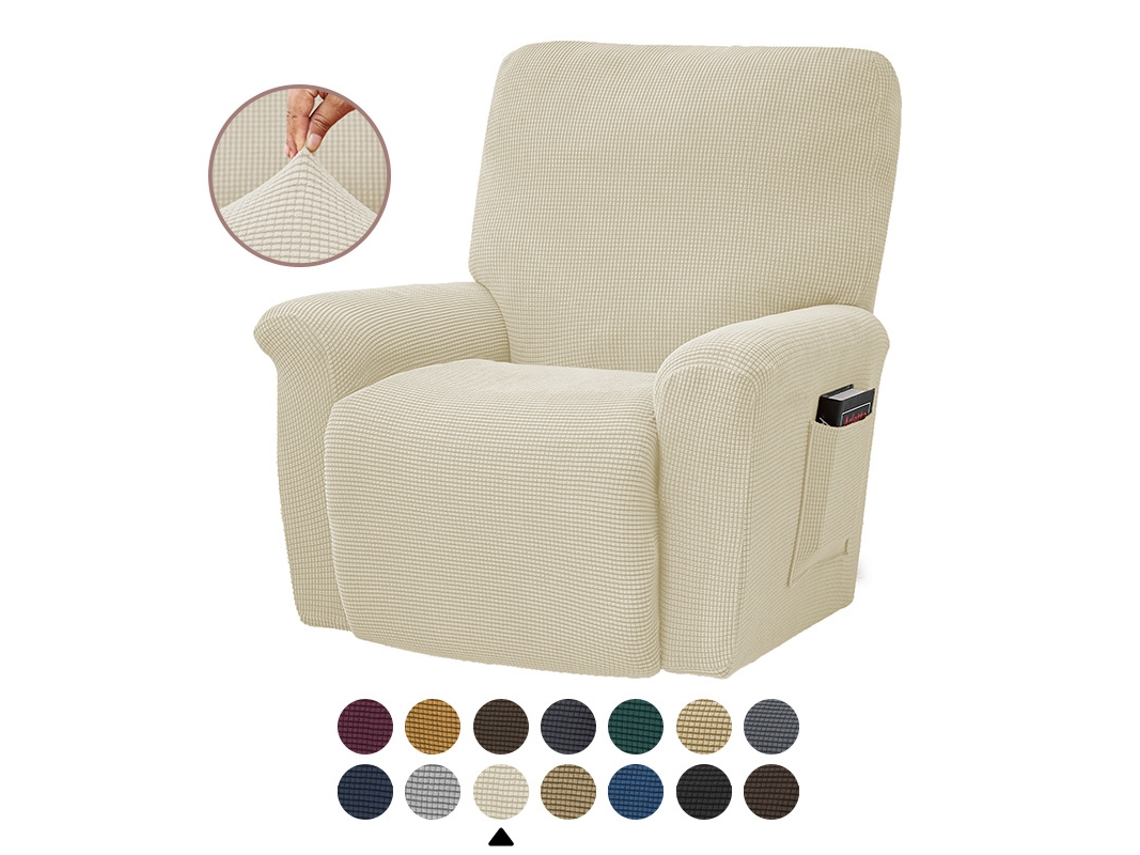 Funda Elástica Para Sofá Reclinable Lazboy, Color Blanco Siurn