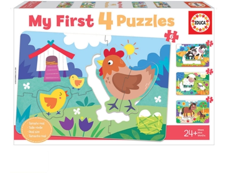 Puzzle EDUCA My First Puzzles Animales de la Granja 5-6-7-8 (Edad Mínima: 2 Años - 5-8 Piezas)