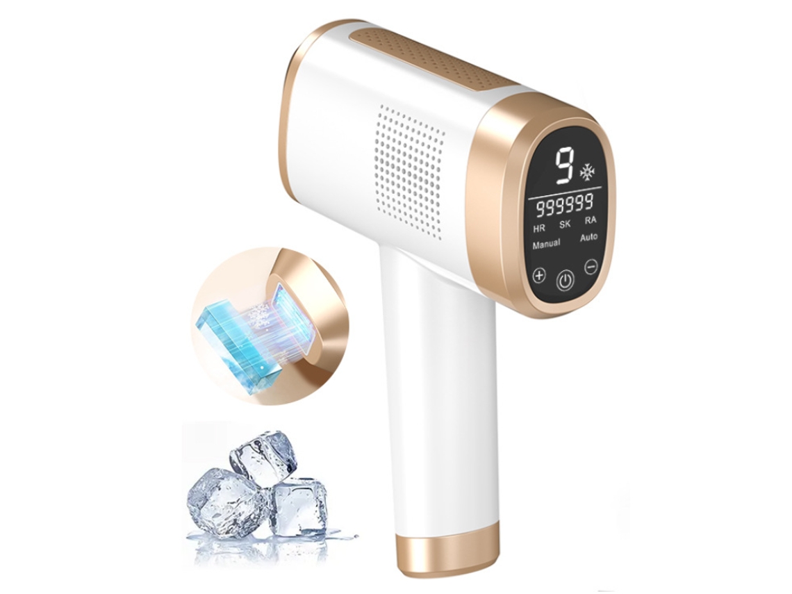 Dispositivo de depilación Ice Point 21j, doble lámpara, alta energía, indoloro, cuerpo completo, uso doméstico Jytgalx (blanco)