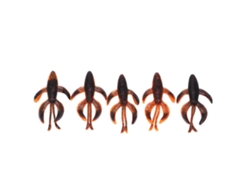 5 Señuelos Artificiales Blandos Con Forma De Camarón Para Pesca En Agua Dulce Y Salada, Color Marrón, 7,5 Cm, Pvc