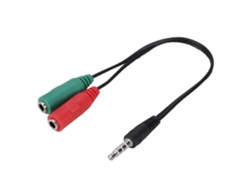 Cable Adaptador De Micrófono De Línea De Audio De 3.5mm Para Teléfono Móvil, Dos En Uno