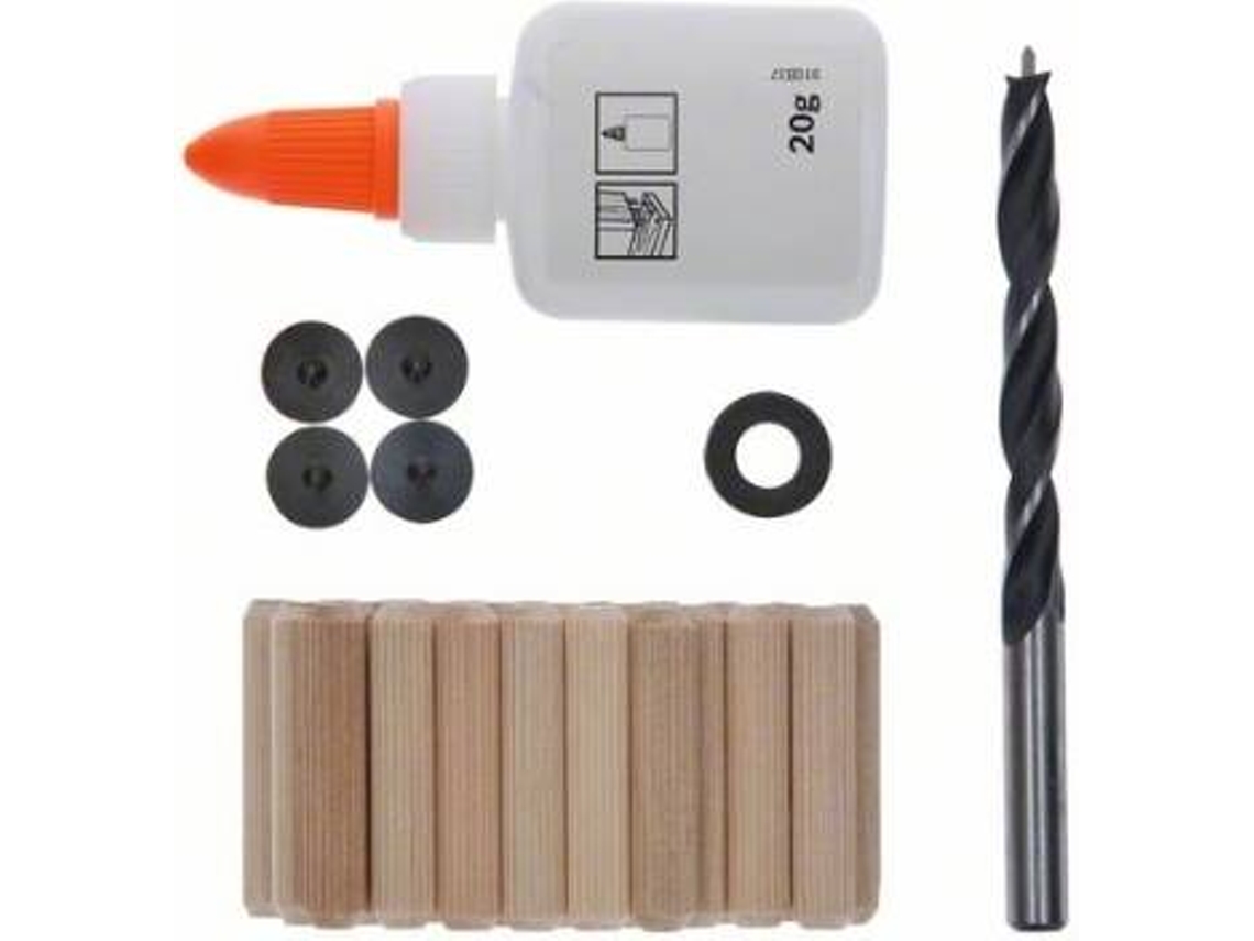 Conjunto de 32 Tacos BOSCH de Madera D= 8 mm; C= 40 mm
