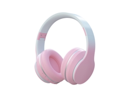 Audífonos inalámbricos Bluetooth con micrófono, degradado de color, control de volumen y aislamiento de ruido. Mdug (rosa xk)