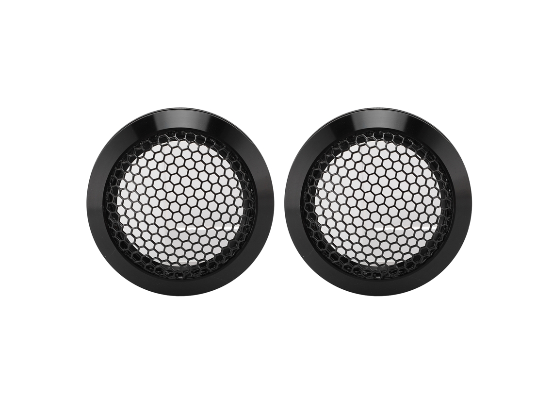 2 Capas De Alto Falante Carro Grade De Metal Com Proteção Para Teto Diâmetro Externo 64mm Preto