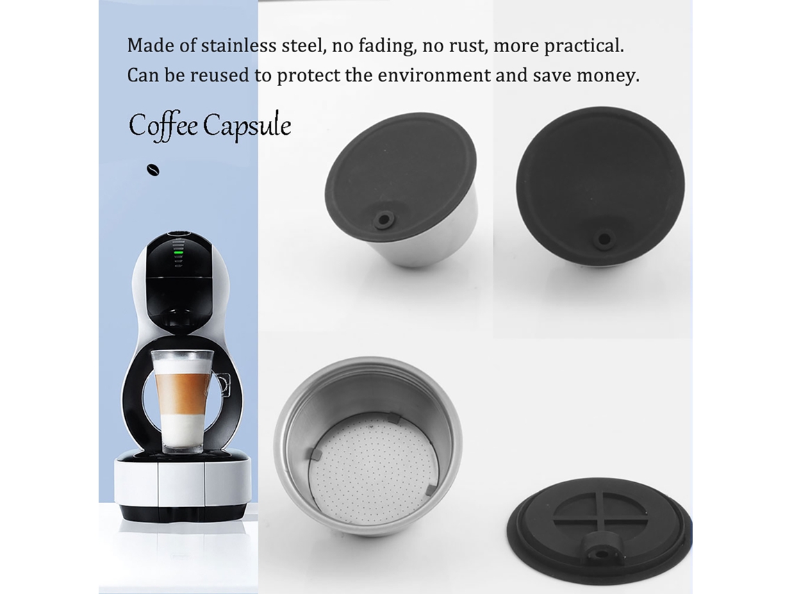 Cápsulas De Café Reutilizables De Acero Inoxidable Con Filtro, Compatibles Con La Serie Dolce Gusto Edg Lumino.