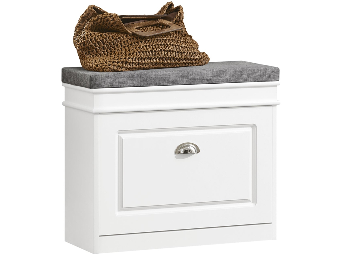 Zapatero SOBUY (Blanco, Gris - 60x24x51 cm)