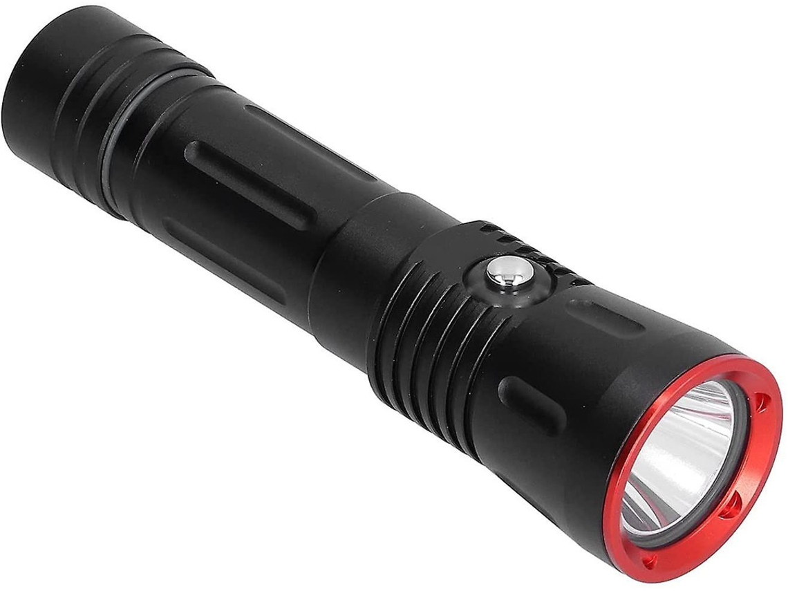 Linterna de buceo de 3000 lm, IP68, de aluminio, ultrabrillante, para pesca, caza, rescate y acampada, color negro, Yizhood
