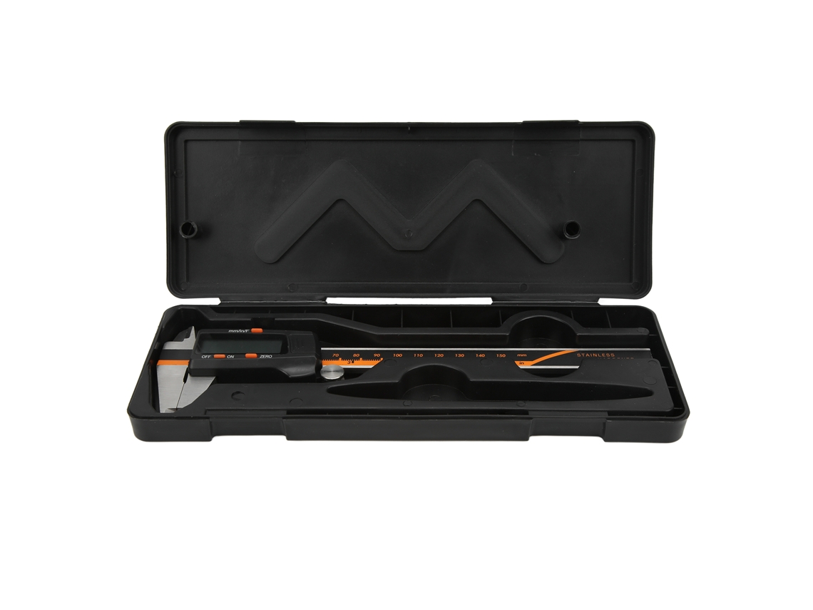 Calibrador digital Vernier de 0 a 150 mm, herramienta de medición electrónica con pantalla LCD precisa.
