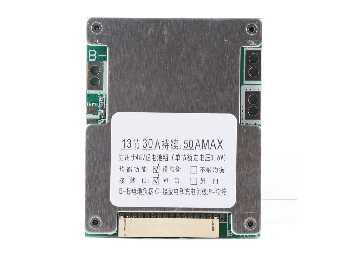 Placa De Protección Pcb Bms Para Batería De Litio 13s 30a Con Carga Balanceada