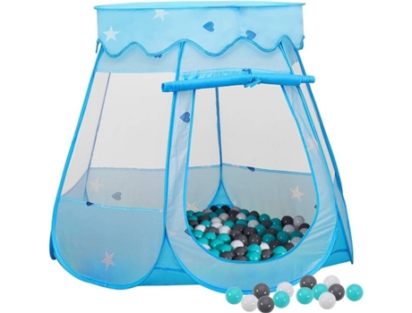 vidaXL Tienda de juegos para niños con 250 bolas azul 102x102x82 cm