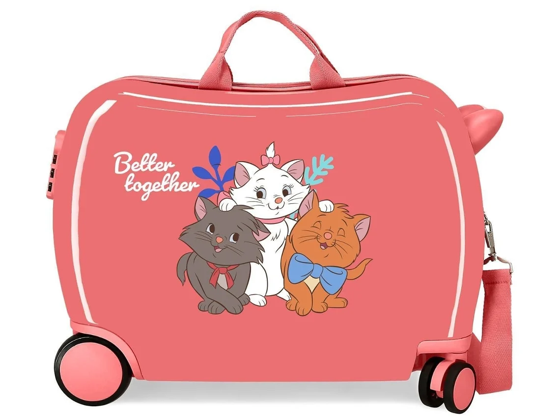 Maleta de Cabina DISNEY Aristocats Better Together Rosa (50x38x20cm)