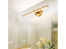 Aplique LED de pared para cuadros, 40 cm, 12 W, IP44, latón, para espejo de baño