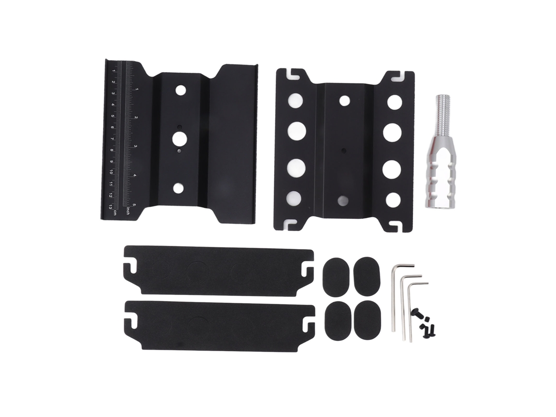 Soporte De Trabajo Para Coches Rc, Mesa De Reparación De Aluminio Con Escala, Rotación De 360 Grados, Color Negro.