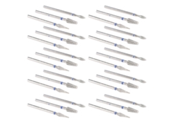 Rebe-30 Peças De Brocas Para Furadeira De Unhas Individualmente Embaladas Aço Inoxidável Para Manicure Remoção De Cutículas
