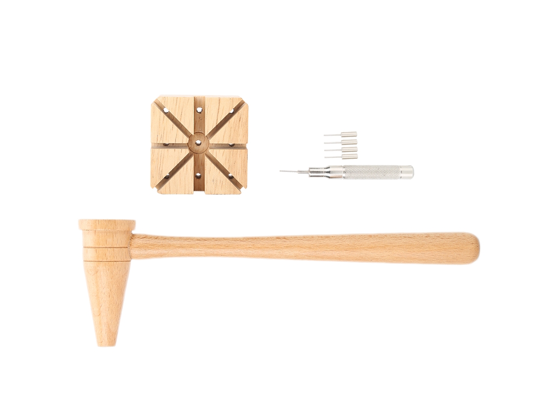 Kit De Herramientas Para Reparación De Relojes - Extractor De Brazaletes - Madera Y Metal - Ajuste Y Extracción