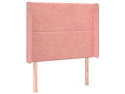 Maison Exclusive - Cabecero Con Orejas De Terciopelo Rosa 93x16x118/128 Cm
