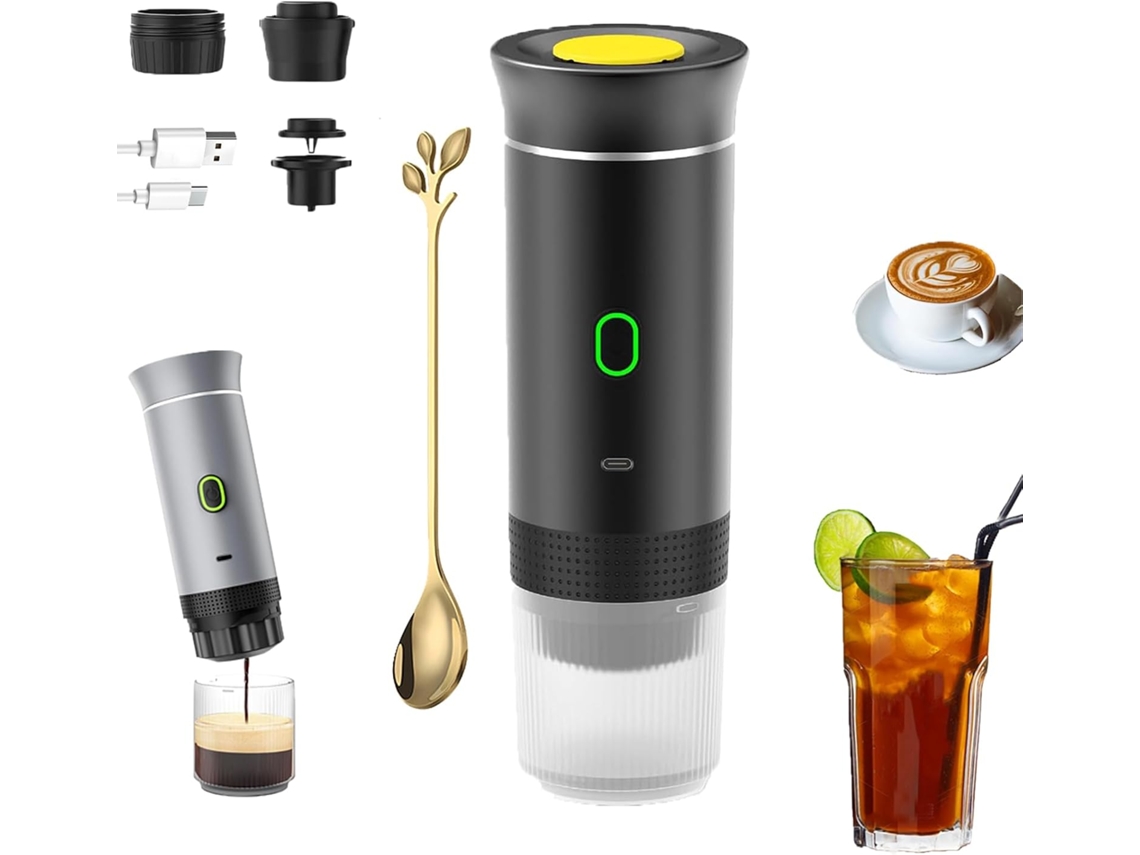 Cafetera portátil 3 en 1 de cápsulas, con calentamiento y frío automáticos, Eifson (negra)