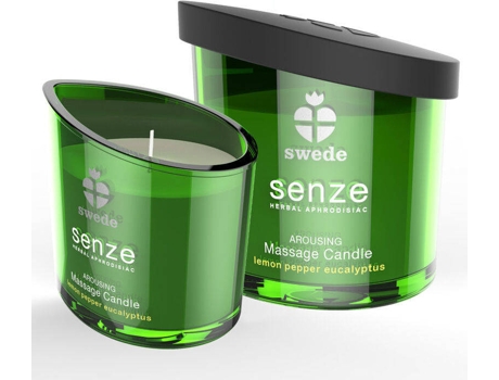 Vela de Masaje SWEDE Senze Arousing - Limăo, Pimenta, Eucalipto