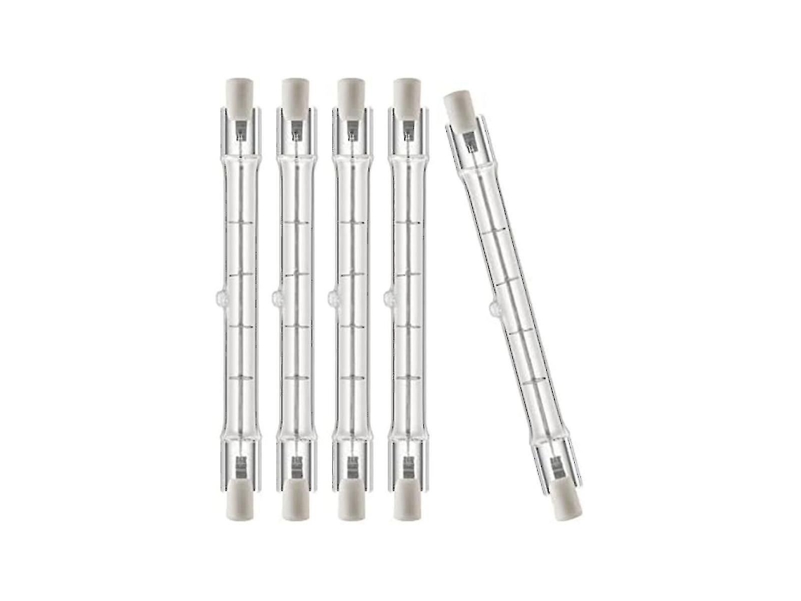 Paquete De 5 Bombillas Halógenas R7s T3 De 118 Mm Y 150 W, 120 V, Bombilla Halógena Tipo J De Larga Duración, Doble E-hao