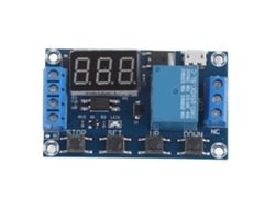 Módulo De Relé Temporizador Con Pantalla Led Ajustable, Activación Usb De 6v-30v, Ciclo De Retardo De Encendido/apagado.