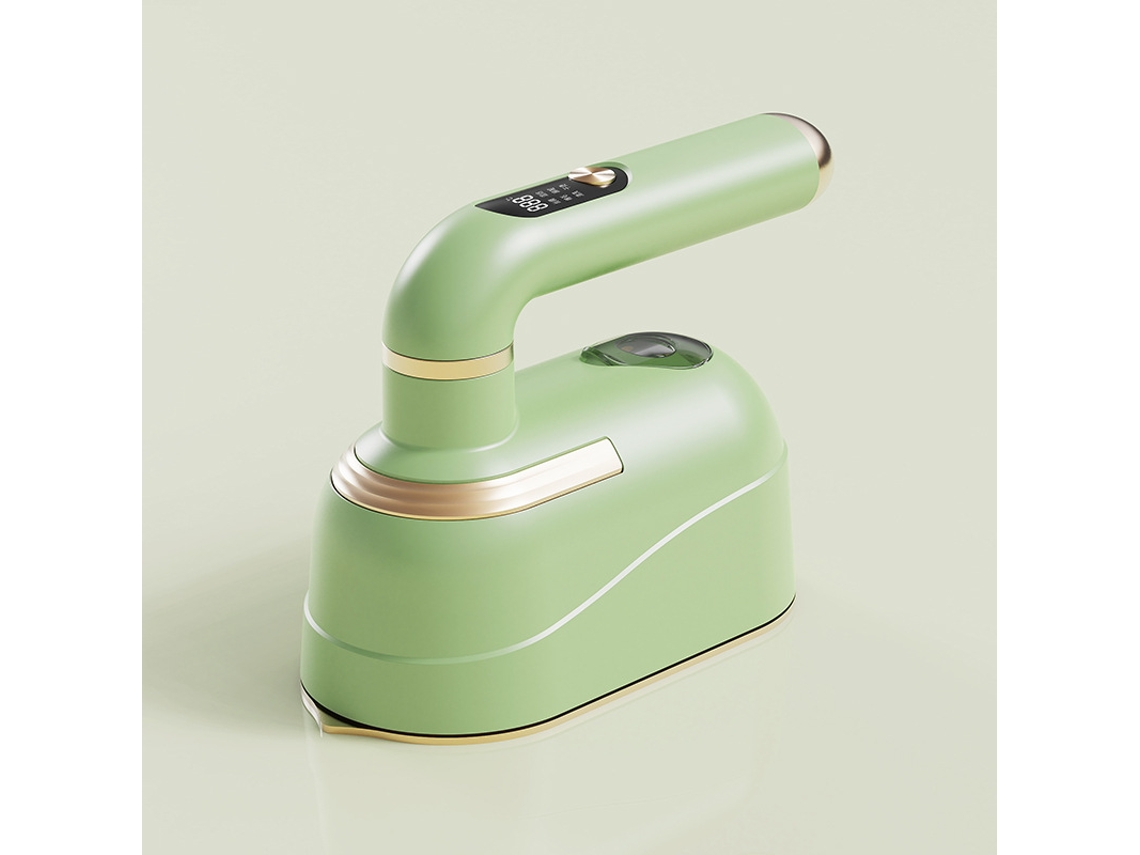 Plancha de viaje plegable, portátil, vapor seco/húmedo, verde, estándar europeo.