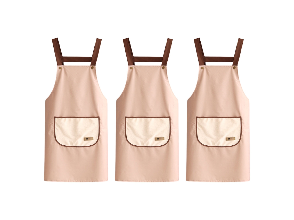3 Piezas De Mono Pvc Antiadherente Y Resistente Al Desgaste, Cintura Impermeable Y A Prueba De Aceite, Delantal Cocina Hogar Cocinar Adulto